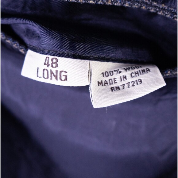 Pronto Uomo Men's Sport Coat Blazer Jacket Two Button Textured Wool Size 48L - Picture 11 of 13